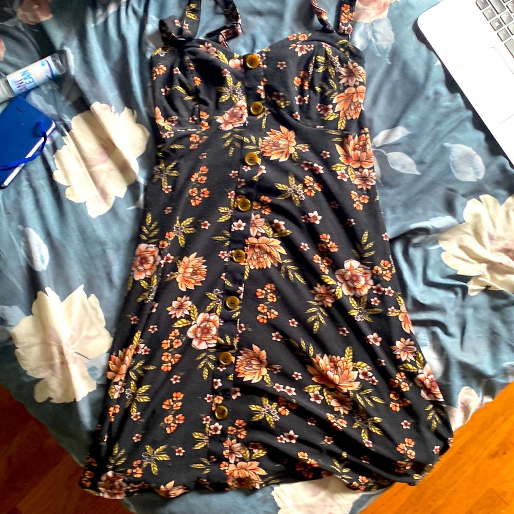 No Boundaries / S/CH(3-5) / Black Floral Dress